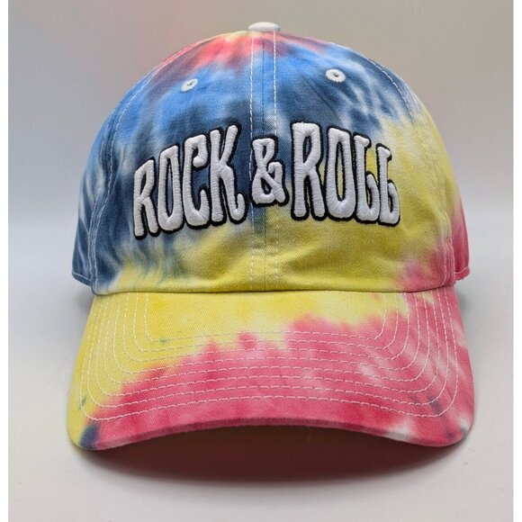 Rock And Roll Hall Of Fame Cap Hat Adjustable Strap Back Music Tie Dye Hippee - Picture 2 of 5